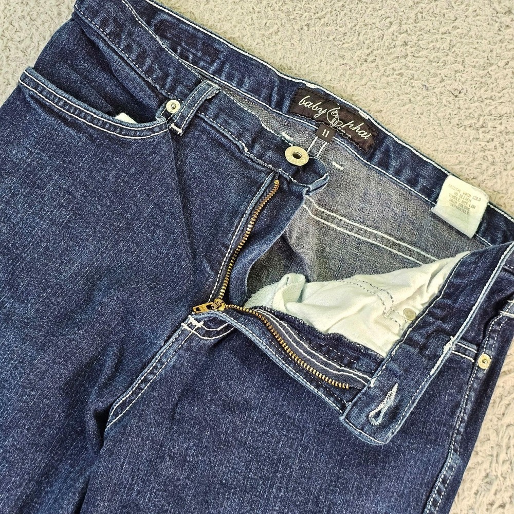 Vintage Baby Phat Jeans Womens 11 Blue Medium Wash Flare Stretch Denim USA Y2K